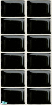 Sims 2 — NK Glass Tile Walls - Black by MoMama — Glass tile wall in black for a shiny, dramatic look.