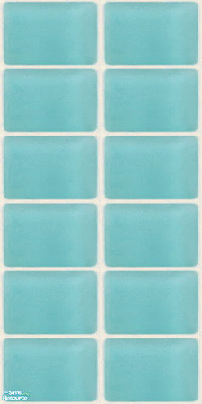 Sims 2 — NK Glass Tile Walls - Aquamarine  by MoMama — An aquamarine glass tile wall.