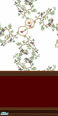 Sims 2 — Birds and Flowers - Individual Item by Lorah — Green, blue, red, yellow.