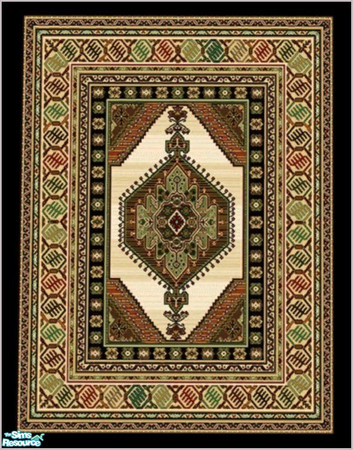 Sims 2 — NK Not Quite Oriental Rugs - TV Antennae by MoMama — This rug has little designs in the border that remind me of