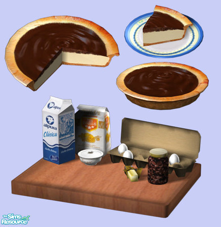 Sims 2 — Chocolate Fudge Cheesecake by Exnem — This is a delicious new chocolate fudge cheesecake for your sims to cook.