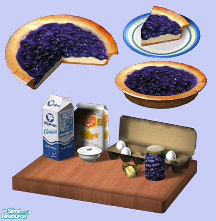 Sims 2 — Blueberry Cheesecake by Exnem — This is a delicious new blueberry cheesecake for your sims to cook. It will