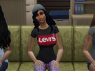 Sims 4 — Levi's Tee - CharlSimRose by CharlSimRose — Cute fitted Levi's tee for your sim, comes in colours black, white,