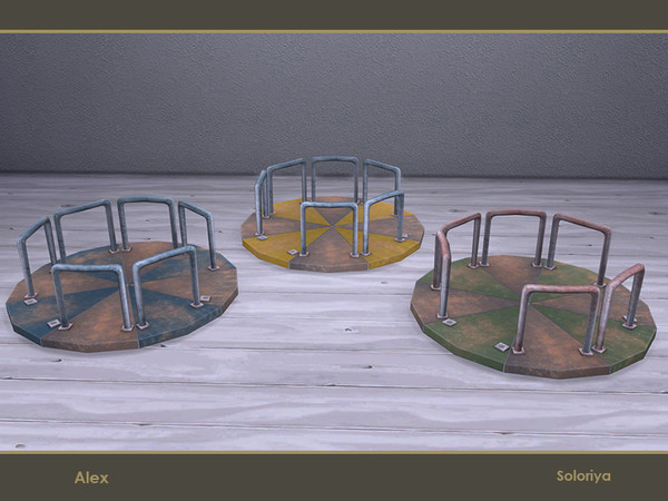 Sims 4 — Alex. Carousel by soloriya — Decorative carousel. Part of Alex set. 3 color variations. Category: Decorative -