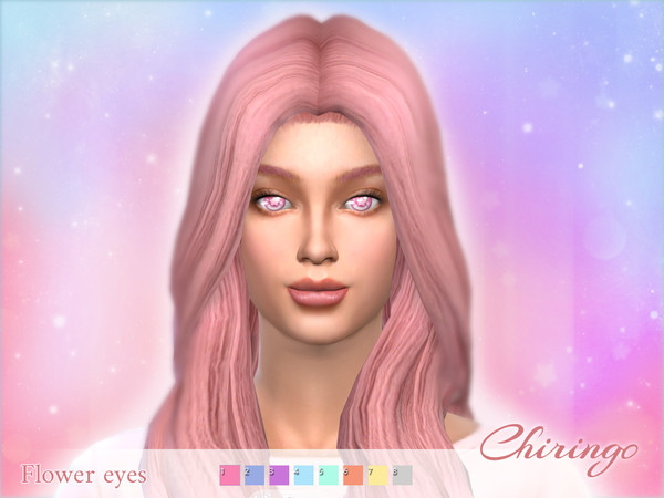 Sims 4 — Flower eyes by chiringo-chan — Kawaii styled eyes that can be used with all ages. Set to humans and mermaids.