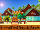 Sims 4 — SimfulPixel Beach Abode by Whatthewoohoo — Beautiful beach house is move in ready! Three lovely bedrooms with an