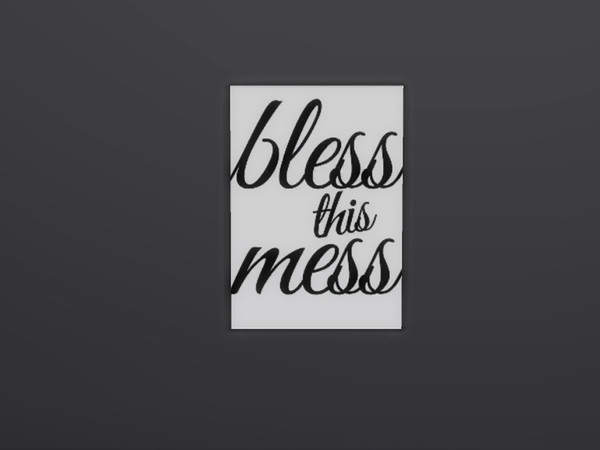 Sims 4 — Christian Quotes Canvas DINE OUT required by LouBia123 — Christian quotes on canvas for your sims' home. DINE