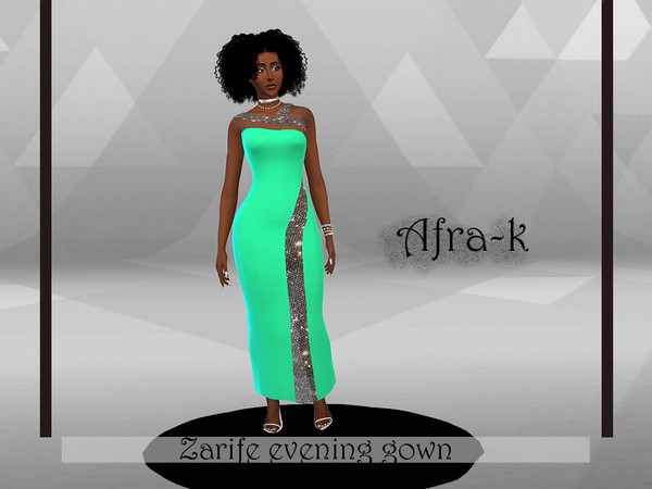 The Sims Resource - Afra-k Zarife evening gown