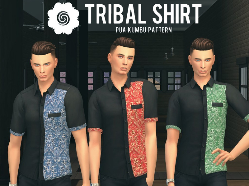 Sims 4 The Sims Resource | Tribal Shirt [EA Recolor] by TSR Creator