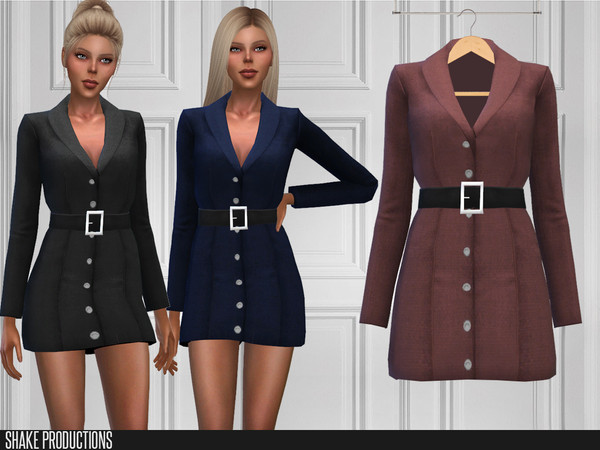 Sims 4 — ShakeProductions 424 - Dress by ShakeProductions — Full Body/Short Dresses New Mesh All LODs Handpainted 20
