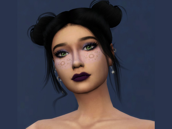 Sims 4 — [LMT] Planets Blush by Lisa_Montanari_Sims — Lilac blush with some draws of planets.