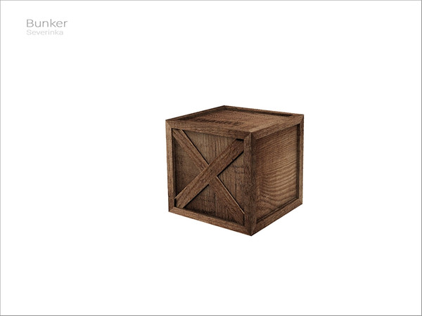 Sims 4 — [Bunker] - wooden box v02 by Severinka_ — Wooden box v02 From the set 'Bunker' Build / Buy category: Decor /
