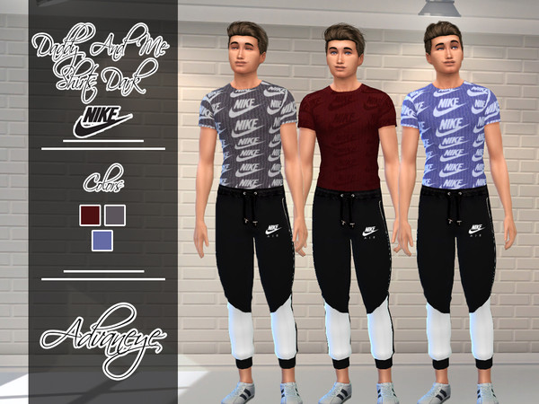 The Sims Resource - Nike Shirt - Dark Version