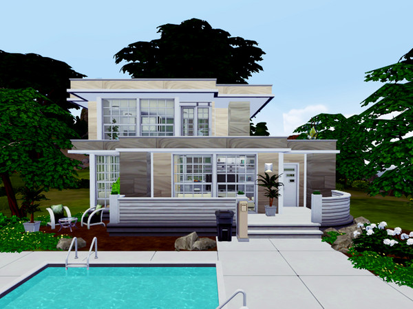 Sims 4 — Modern House by Simgata_ — Lot: 20x20 Value: $86 323 It has: 1 bedroom 1 bathroom No CC