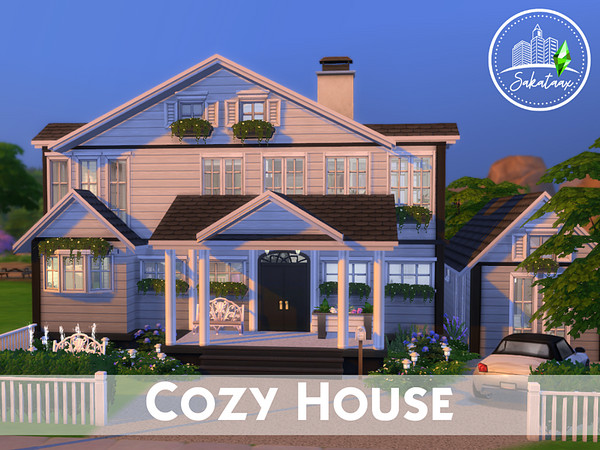 Sims 4 — Cozy House by Sakataax — Lot: 30x20 Place: Newcrest Value: $211690 ONLY BASE GAME It has: - 3 bedrooms - kitchen