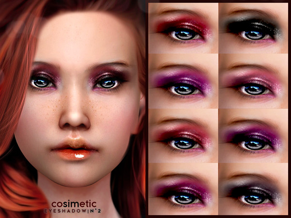 Sims 4 — Eyeshadow N2 by cosimetic — - This eyeshadow can use on female genders and from teen to elder. - Contains [ 20 ]
