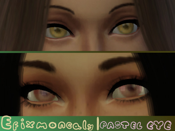 Sims 4 — Soft pastel eyes by Efixmoncaly — 5 pastel colors for eye these appears on facial paint seccion 