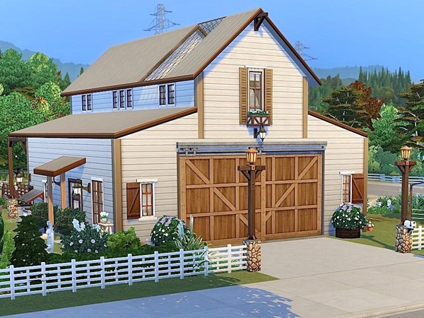 Sims 4 — Converted Barn by Simsational_Builds — Gorgeous converted barn in the country, with a natural stream