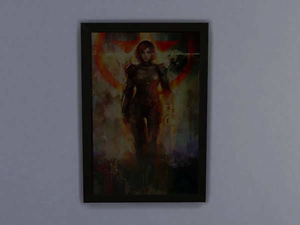 Sims 4 — Mass Effect Poster by SulSulAdrianna — A large sized Mass Effect poster. Part of my Nerdy Poster set. I hope you