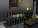 Sims 4 — Striped Gothic Couch-REQUIRES CATS AND DOGS by Nuki_Necromance — Recolour of the &amp;amp;amp;quot;could use