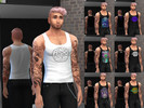 Sims 4 — Rings of Saturn tanktop male by Nuki_Necromance — I made some Rings of Saturn tanktops with a basegame mesh, i