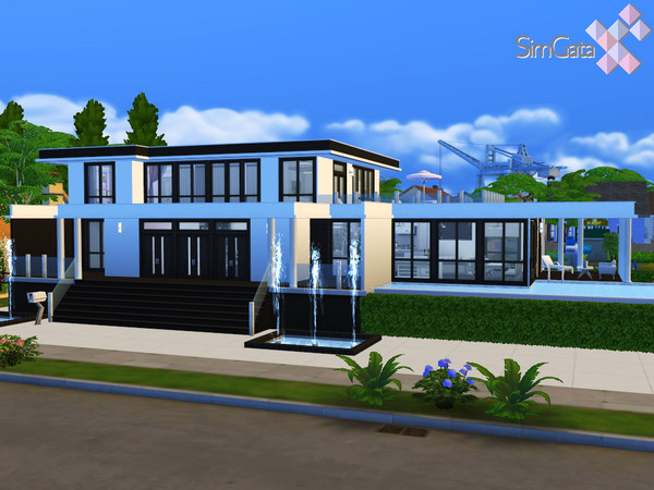 Sims 4 — Modern Mansion by Simgata_ — Lot: 40x30 Value: 235 082 It has: 4 bedrooms 3 bathrooms NO CC