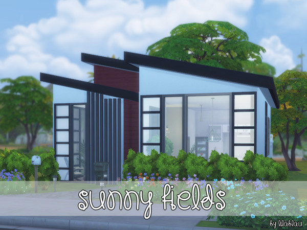 Sims 4 — Sunny Fields - NoCC  by LilaBlau — Sunny Fields - a small Home for your Single Sim or your cute Couple
