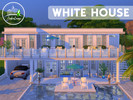 Sims 4 — White Villa by Sakataax — Lot: 30x20 Place: Newcrest Value: $218683 It has: -2 bedrooms - kitchen connected with