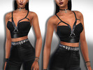 Sims 4 — Female Apocalyptic Corset Tops by saliwa — Female Apocalyptic Corset Tops For Casual Wear