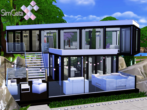 Sims 4 — Modern Small House by Simgata_ — Lot: 30x20 Value: 128 783 It has: 1 bedroom 2 bathrooms NO CC 
