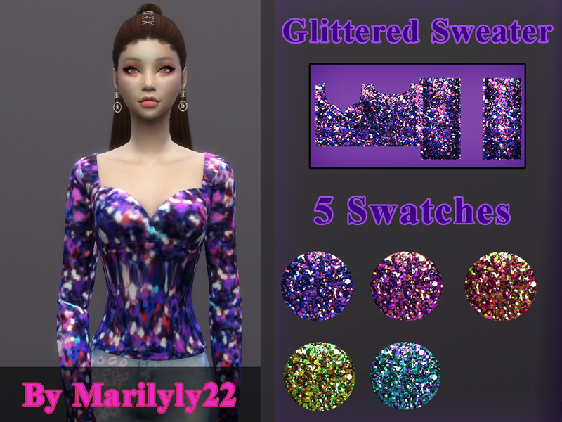 Sims 4 Glittered Sweater - Vintage Glamour needed by Marilyly22