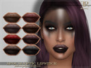 Sims 4 — Apocalyptic Lipstick by FashionRoyaltySims — Standalone Custom thumbnail 8 color options Female/Male HQ texture