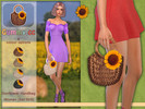 Sims 4 — Gummy Sunflower Handbag by Gummycc — Thanks for your support! -AC001. Set 003 -Bag -Section: Accessory (Ring) -4