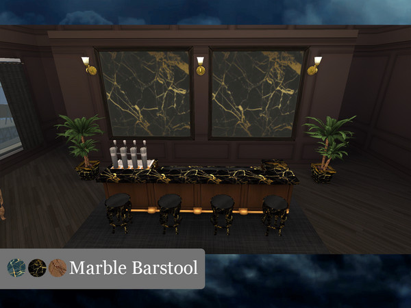 Sims 4 — Marble Series - Barstool by janek04 — Marble Barstool from Marble Series by JB! Avabile in 3 colors: - Golden