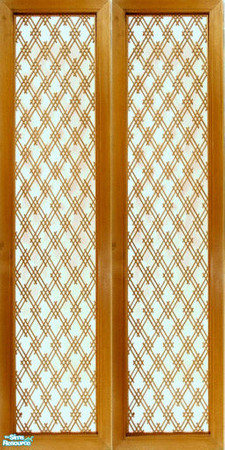 Sims 2 — shoji wall panel by skinflin — true to style japanese wall panel.trsaa