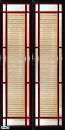 Sims 2 — Japanese Ranma wall panel by skinflin — true to style japanese wall panel.trsaa
