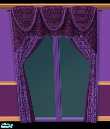 Sims 2 — NK PI Weave Curtains - Purple Lights by MoMama — A 2-tone woven curtain in Purple Lights.