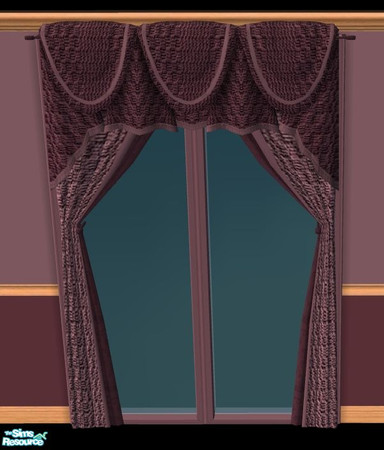 Sims 2 — NK PI Weave Curtains - Purple by MoMama — A 2-tone woven curtain in Purple.