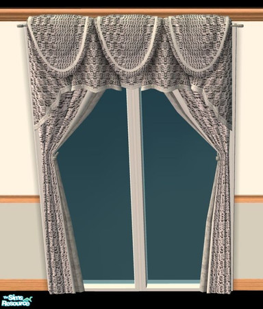 Sims 2 — NK PI Weave Curtains - Pale Green by MoMama — A 2-tone woven curtain in Pale Green.
