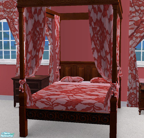 Sims 2 — Penelope Bedroom Set - Bed Frame by RockinRobin — Part of the Penelope Bedroom Set. This is for the bed frame