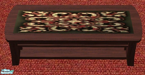 Sims 2 — Creamy Rose 2 Tile Coffetable cloth by RhondaBlonda — You must download Mutske\'s mesh for this to show in your