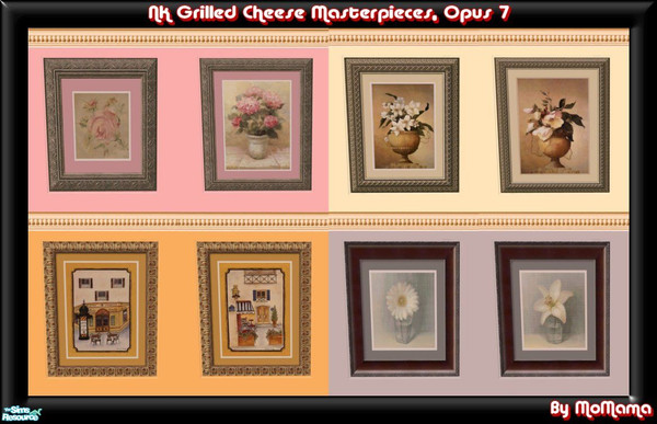 Sims 2 — NK GCM, Opus 7 by MoMama — Set 7 of the Grilled Cheese Masterpieces features art by Katharine Gracey, Cheri