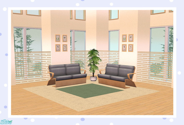Sims 2 — Triple Line (With Glass) Half Length by Creative Sim — Is it a room divider? Is it a fence?...It can be either!