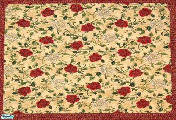 Sims 2 — Creamy Rose Rug by RhondaBlonda — Find under the Organically Atomic Rug