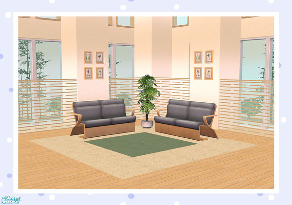 Sims 2 — Double Line (With Glass) Half Length by Creative Sim — Is it a room divider? Is it a fence?...It can be either!