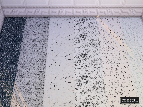 Sims 4 — Terrazzo Floor 1  by conttai — Black and White terrazzo floor.