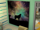 Sims 4 — Wolf paintings by Miewx — Wolf paintings, 3 variations