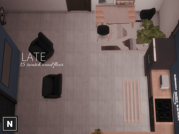 Sims 4 — netsims - late - floor by networksims — Thin wooden plank floors in 15 swatches - orange, six red-brown tones