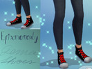 Sims 4 — Gema black shoes  by Efixmoncaly — black shoes with red details in the future will have more colors and