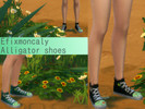 Sims 4 — Alligator shoes by Efixmoncaly by Efixmoncaly — Shoes with alligators in the 2 sides only available on 2